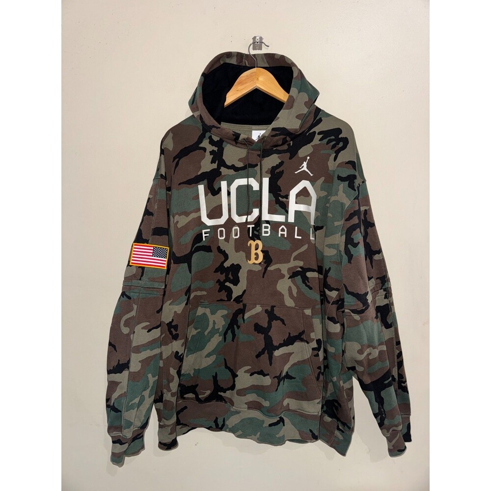 Jordan UCLA Bruins Football Team Issue PE On-Field Salute To Service Hoodie 3XL